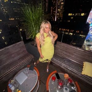 Fringe Hem Cut-Out Knitted Mini Dress